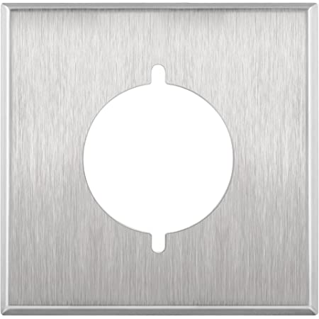 Gang Range or Dryer Outlet Cover Wall Plate - Satin Stainless Steel