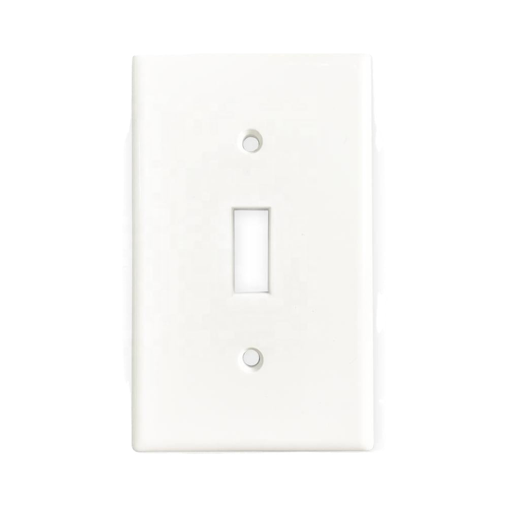 1-Gang Standard Toggle Wall Plate, White (10-Pack)