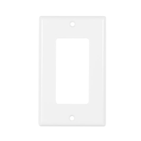 1-Gang Decorator Wall Plate, White (10-Pack)