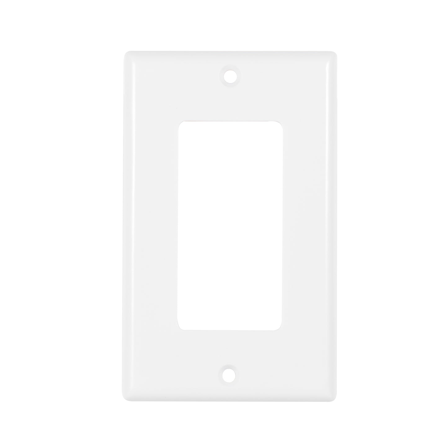 1-Gang Decorator Wall Plate, White (10-Pack)